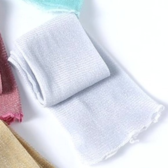 Women's Arm Sleeves Sheer Shimmer White - Picture 2 of 2